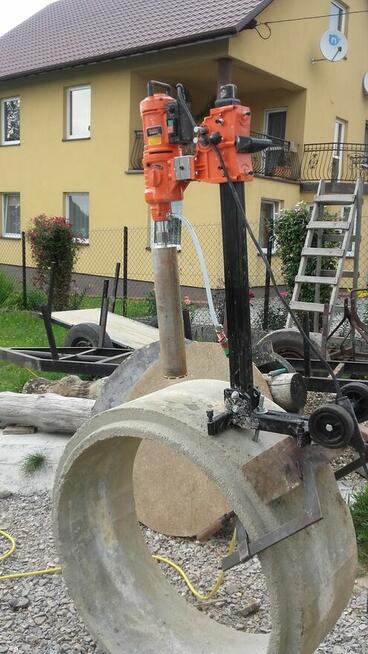 Wiercenie w betonie. Przewierty. Otwory do klimatyzacji.