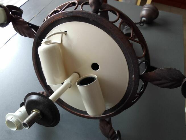 ŻYRANDOL LUMINEX Lampa wisząca metalowa kol. miedziany 7x40W