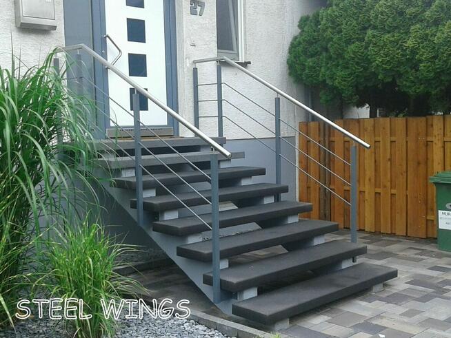 Bramy, balustrady, balkony, schody ze stali nierdzewnej