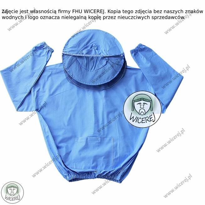 Bluza Pszczelarska z kapeluszem Bawełniana Lekka Ochronna ro