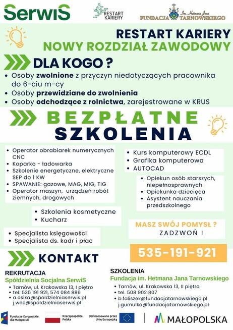 Staże, szkolenia