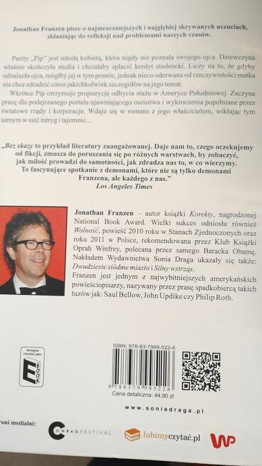 Książka pt. „Bez skazy” – Jonathan Franzen – 662 strony