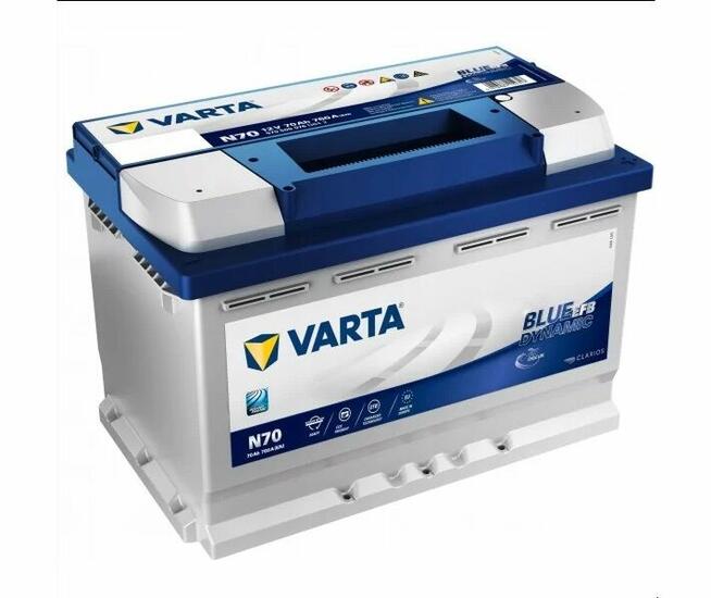 Akumulator Varta EFB START&STOP 70Ah/760A N70 Darmowa wymian