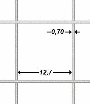 Siatka hodowlana kwadratowa ocynk. 1.0m/25m oczko 12.7x12.7