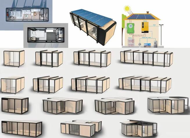 Modułowy dom Prefabrykowany domek mobilny letniskowy całoroc