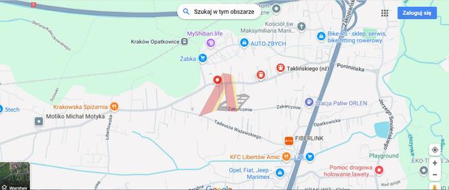 Działka budowlana Kraków Podgórze, Sidzina, Taklińskiego