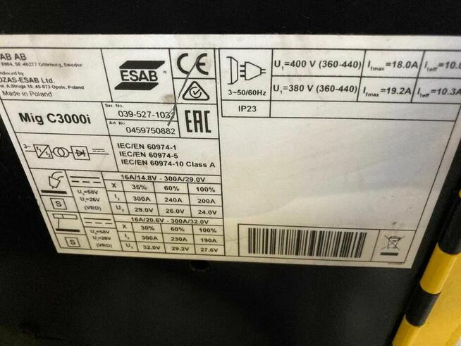 Spawarka Mig C3000i Esab okazja!