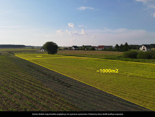 Działka budowlana Kaszuby 1000m2, Zamość gm. Karsin, piękna