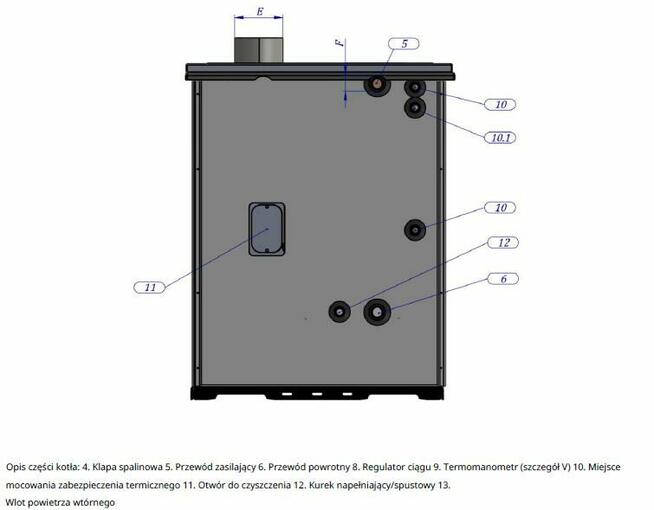 Kuchnia węglowa c.o. - kocioł c.o. TEMY PRO12