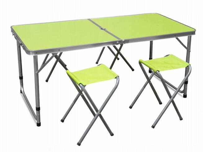 STOLIK TURYSTYCZNY SKŁADANY + 4 KRZESŁA zestaw mebli