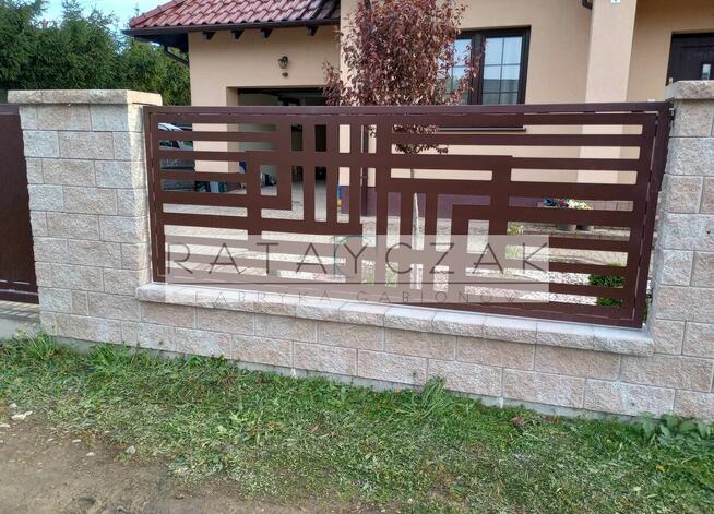 Ogrodzenie wycinane CNC nowoczesne, frontowe