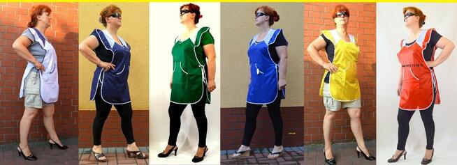 Fartuchy stylonowe zakładane przez głowę. Rates Producent