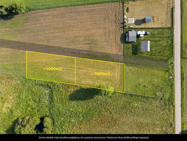 Działka budowlana Kaszuby 1000m2, Zamość gm. Karsin, piękna