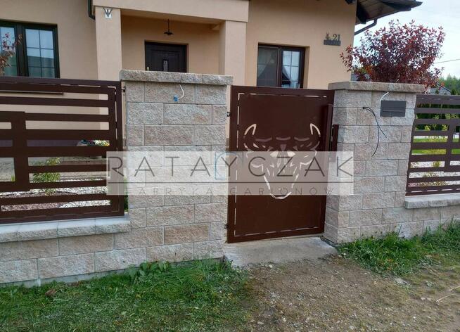 Ogrodzenie wycinane CNC laser nowoczesne, frontowe