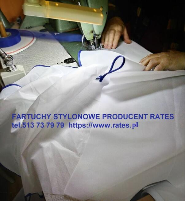 Fartuchy stylonowe zakładane przez głowę. Rates Producent