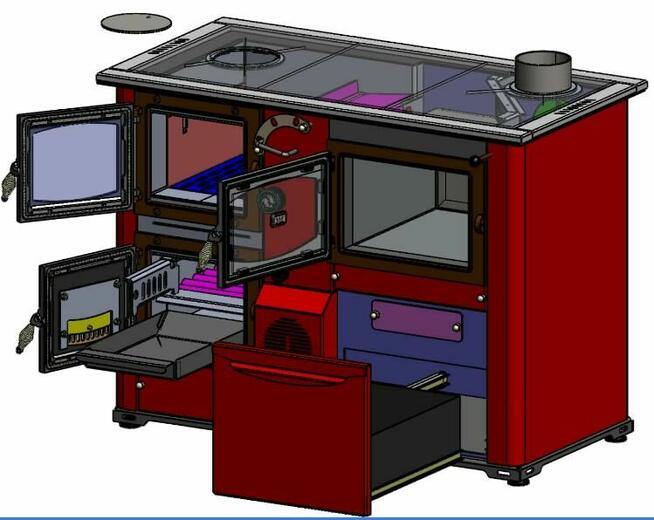 Piecokuchnia - kuchnia węglowac.o.-kocioł c.o. Temy PRO P25