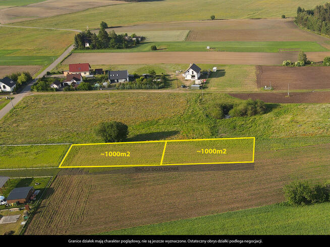 Działka budowlana Kaszuby 1000m2, Zamość gm. Karsin, piękna