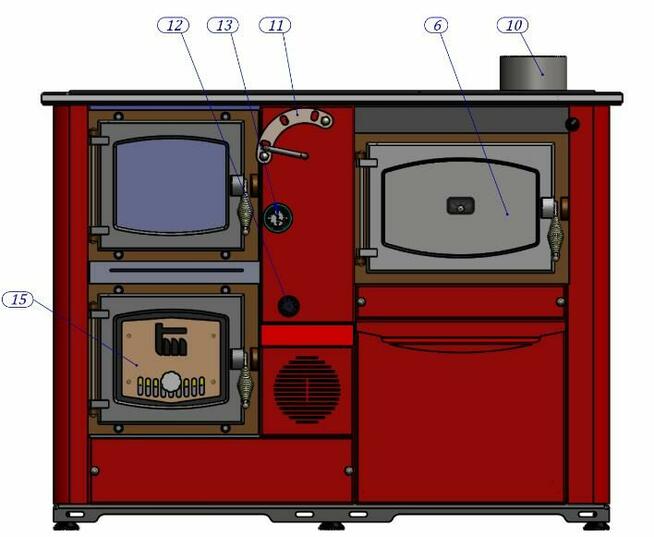 Piecokuchnia - kuchnia węglowac.o.-kocioł c.o. Temy PRO P25