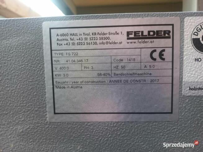 SZLIFIERKA TAŚMOWA Felder FS 722