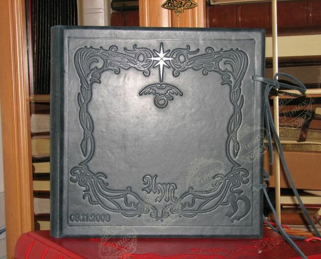 Skórzany album na zdjęcia, album ślubny, komunijny; albumy.