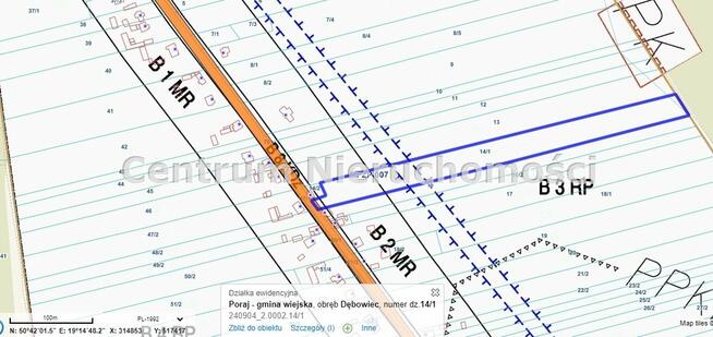 Działka rolno-budowlana Dębowiec gm. Poraj