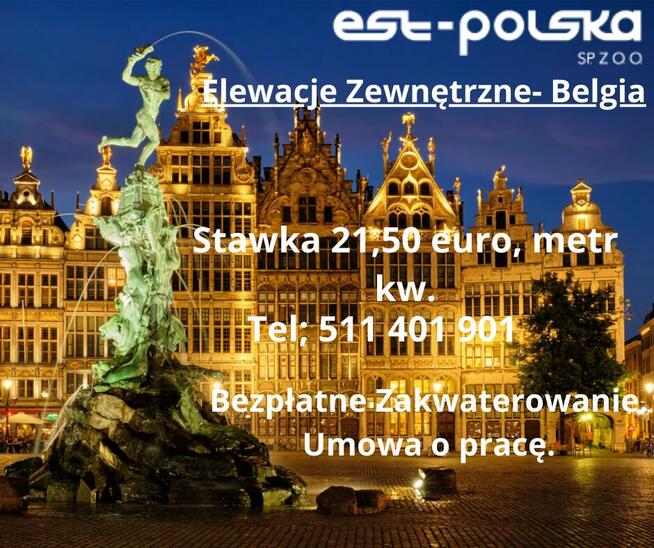 Elewacje zewnętrzne Belgia -21,80 euro netto.