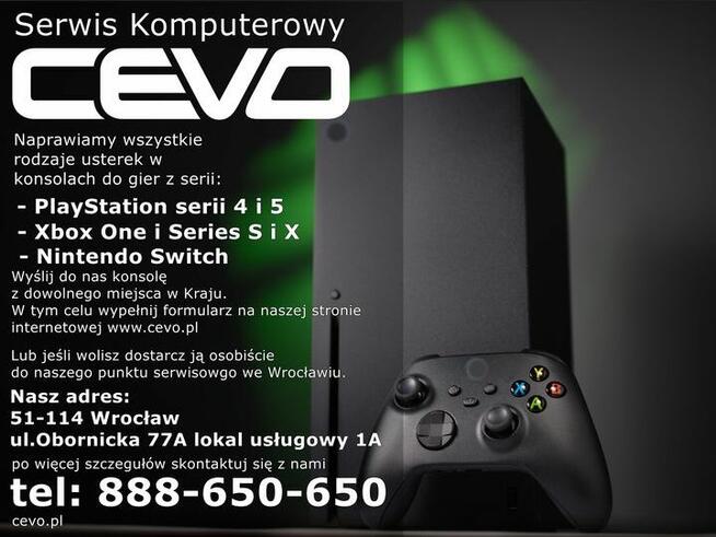 Serwis naprawa błędu E100 E105 Xbox One Wrocław