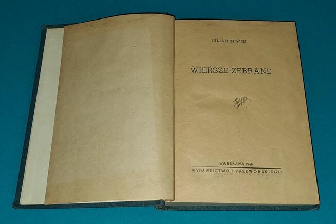 Wiersze Zebrane Julian Tuwim Wyd 1946r Starocia