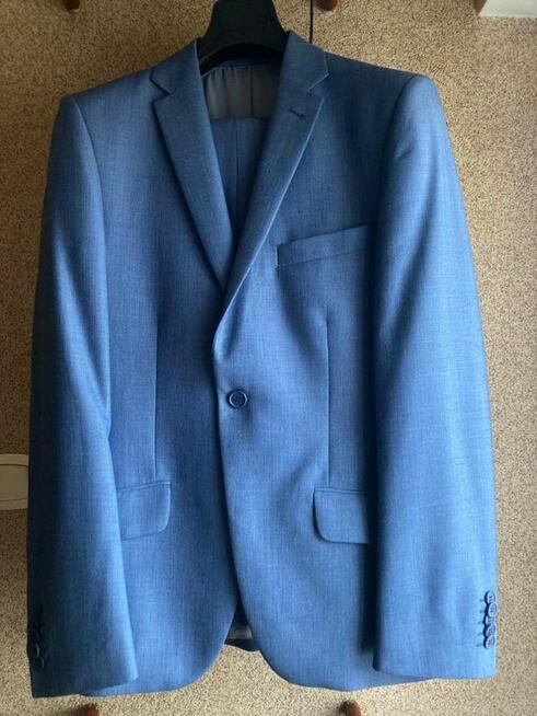 Garnitur Kazzo, niebieski, slim