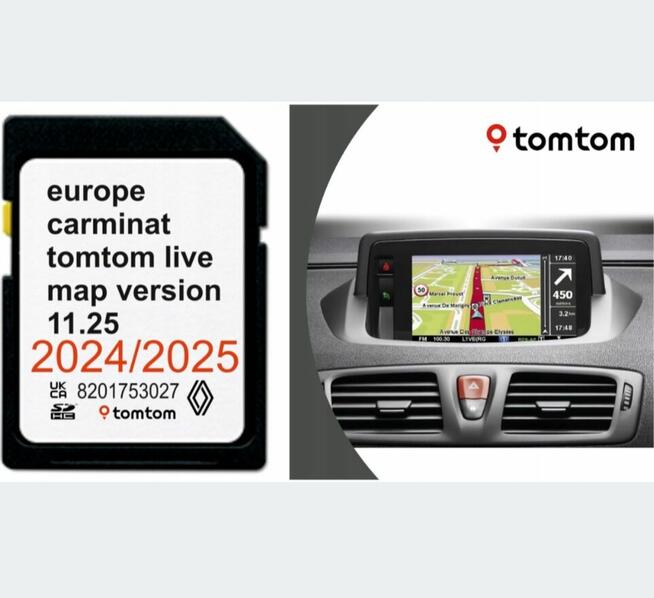 MAPA TOMTOM CARMINAT LIVE 2024/2025 1125 RENAULT CLIO LAGUNA