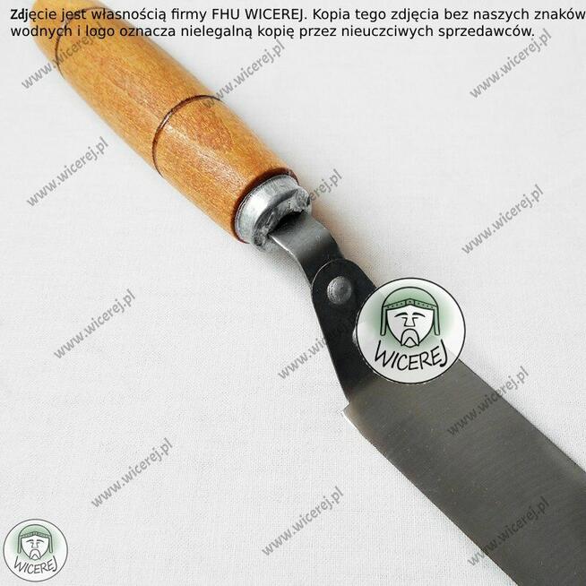 Nierdzewny Nóż do Odsklepiania Trapezowe Ostrze 18cm Stal Ha