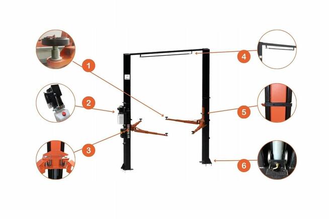 Podnośnik dwukolumnowy samochodowy PODWYŻSZANY 4T 4,9M