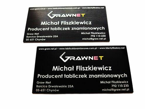 Wizytówki firmowe z aluminium z nadrukiem 100 sztuk
