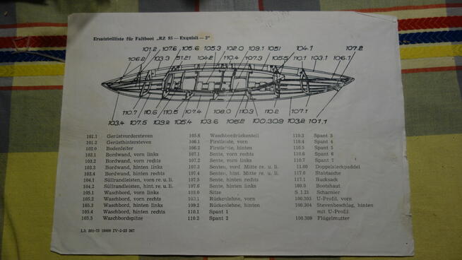 kajak skladak z 2 wiołami zaglem, masztm i płetwmi