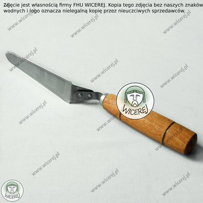 Nierdzewny Nóż do Odsklepiania Trapezowe Ostrze 18cm Stal Ha