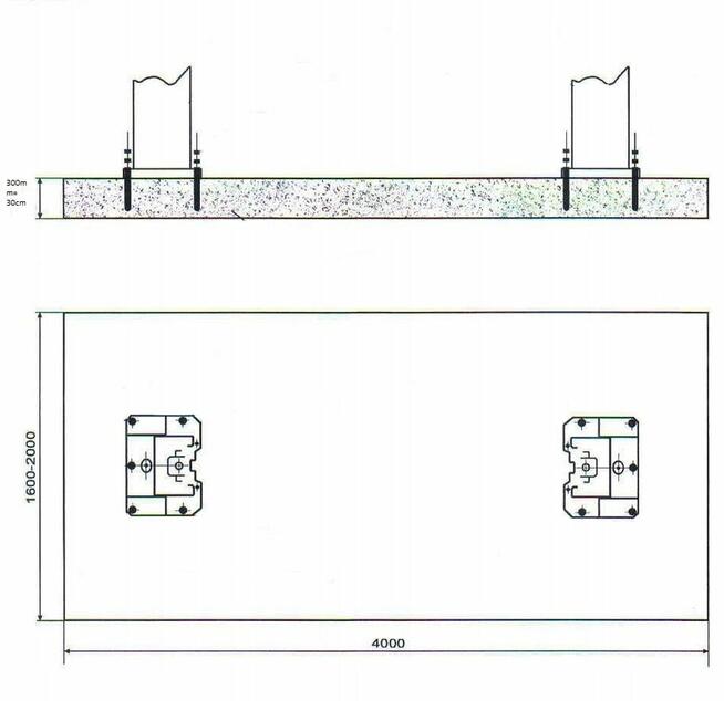 Podnośnik dwukolumnowy samochodowy PODWYŻSZANY 4T 4,9M