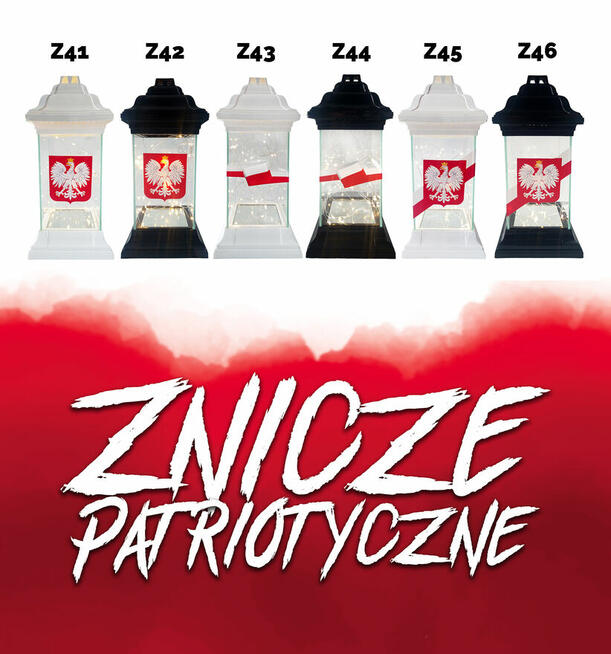 Znicz Patriotyczny Znicze Patriotyczne Faga Godło Polski