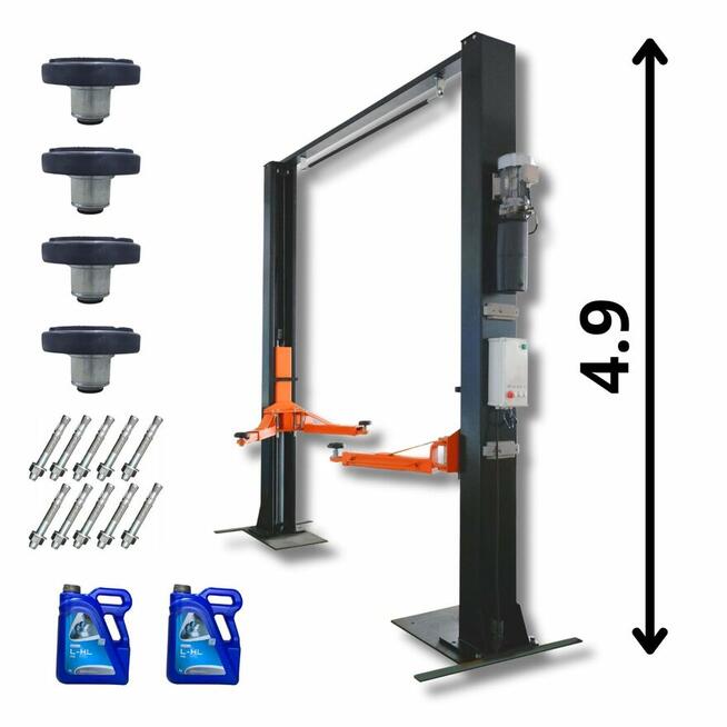 Podnośnik dwukolumnowy samochodowy PODWYŻSZANY 4T 4,9M