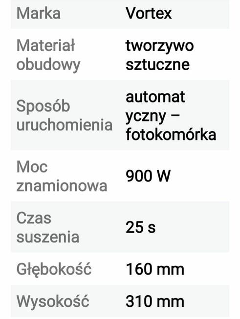 Ogrzewacz osuszacz do rąk i stóp