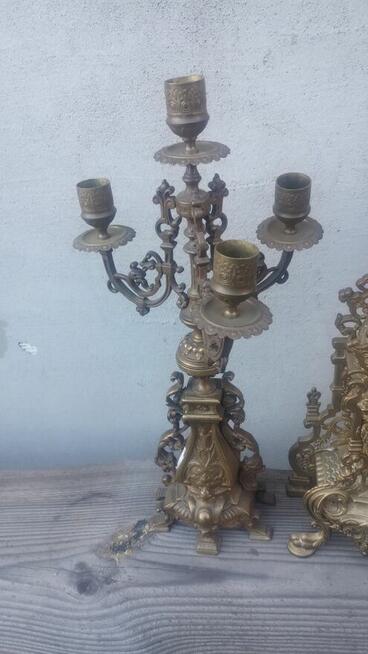 Przepiękny zestaw kominkowy wykonany z mosiądzu