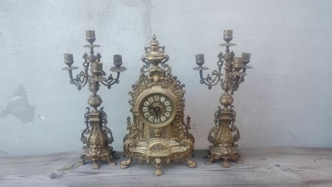 Przepiękny zestaw kominkowy wykonany z mosiądzu