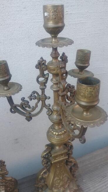 Przepiękny zestaw kominkowy wykonany z mosiądzu