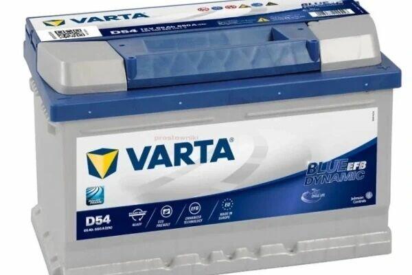 Akumulator VARTA Blue Dynamic EFB START&STOP D54 65Ah 650A