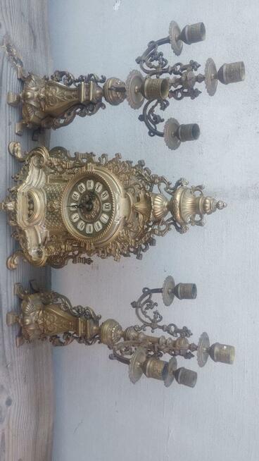 Przepiękny zestaw kominkowy wykonany z mosiądzu