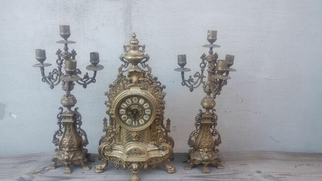 Przepiękny zestaw kominkowy wykonany z mosiądzu