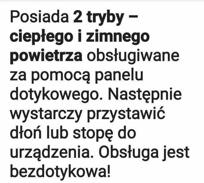 Ogrzewacz osuszacz do rąk i stóp