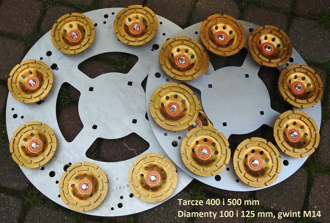 Diamenty do szlifowania twardych betonów i kamienia