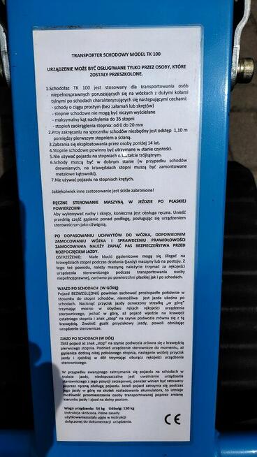 Schodolaz gasiennicowy TK100