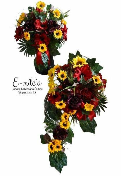 Komplet Stroików na Pomnik - Cmentarz Wazon i duża donica