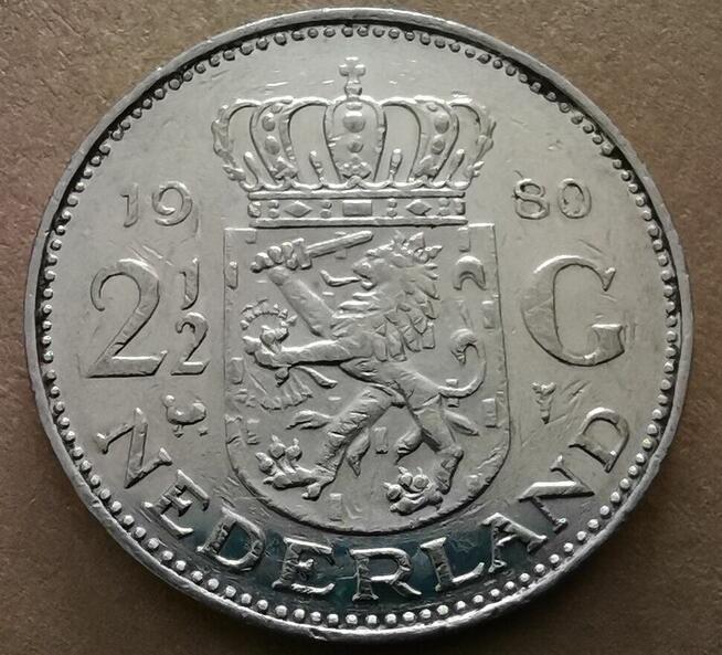 Moneta 2½ guldena, Holandia